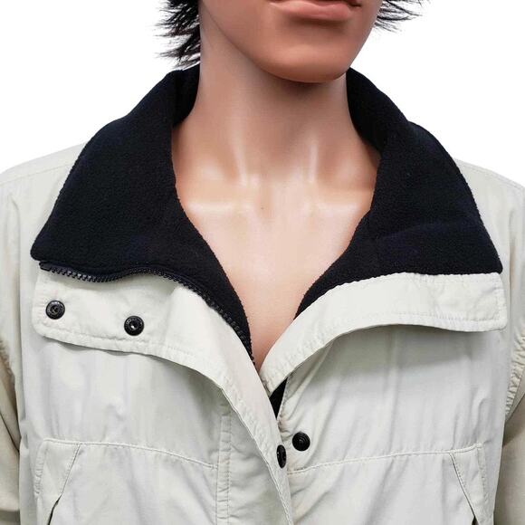 Eddie Bauer Parka Jacket Coat XL Full Zip Fleece Quilted Lined Insulated Stone - Picture 3 of 12